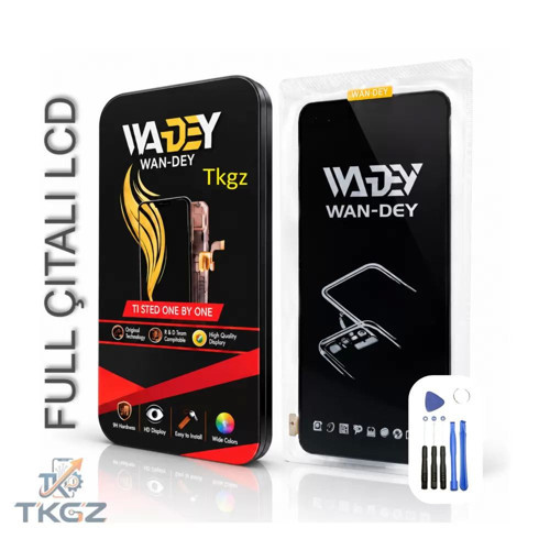 Wan Dey - Samsung Galaxy A52 - SM-A525 Uyumlu Lcd Ekran Dokunmatik Servıce Pack Lcd Mor Full Çıtalı