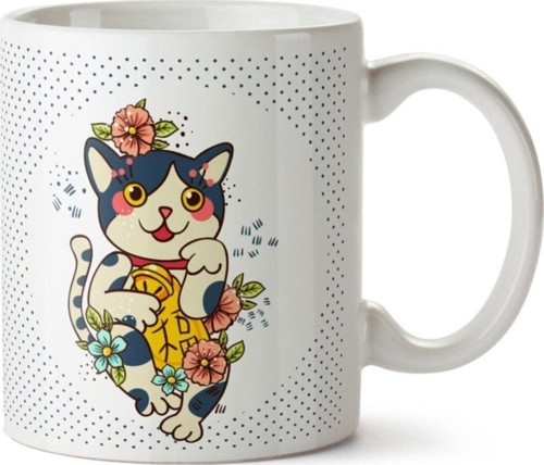 Maneki Neko Bolluk Ve Bereket Kedisi Tasarım Kupa