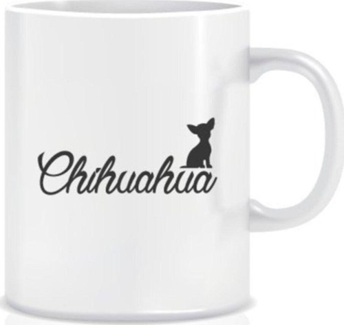 Beyaz Chihuahua Yazılı Tasarım Kupa