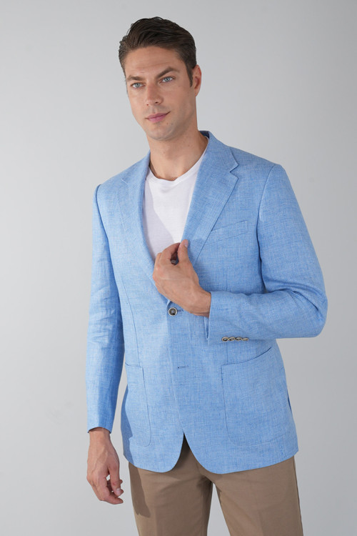 Mavi Regular Fit Keten Platinum Ceket