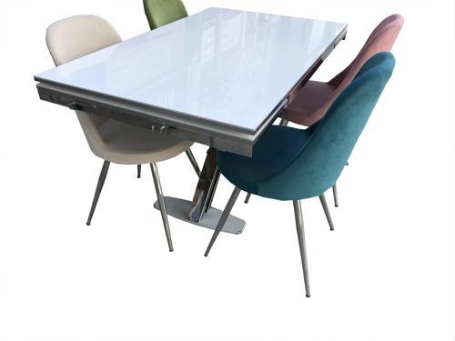 Masa 18112 GONCA Sandalye MODEL METAL ayak Dökme sünger Glosspan Tabla El yapım