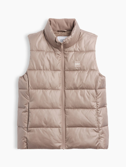 V-FRCH LOGO LW PUFFER VEST KADIN BEJ YELEK 910105008