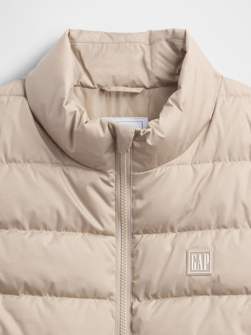 V-FRCH LOGO LTWT PUFFER VEST ERKEK BEJ YELEK 790584002