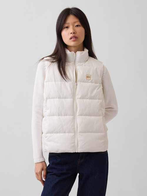 V-FRCH LOGO LW PUFFER VEST KADIN BEYAZ YELEK 910105004