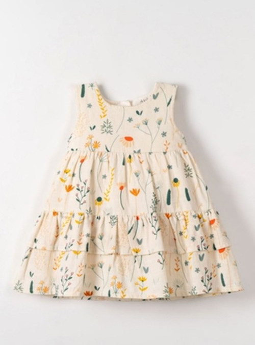NK Sunflower Elbise 71603 Krem 18-24 Ay