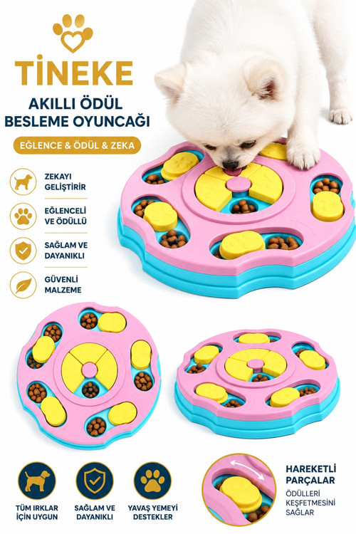 Orbit Köpek Oyuncağı Mama Bulmaca Yavaş Besleyici Köpek Gıda Dağıtıcı Yavaş Yeme Pembe