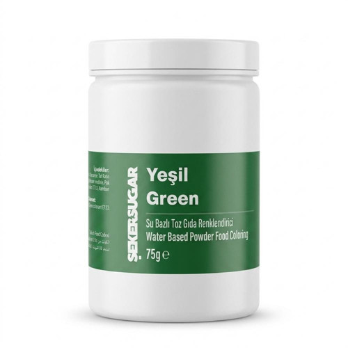 Şeker & Sugar Yeşil Su Bazlı Toz Gıda Boyası 75 g
