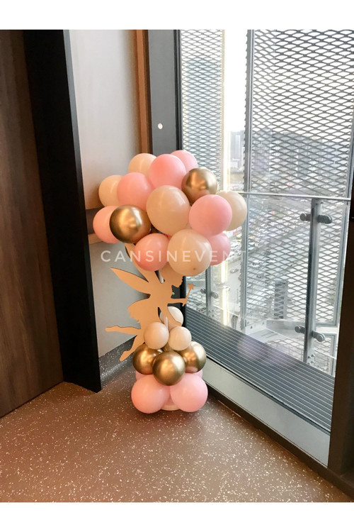 Hastane Odası Kapı Süsleme Balon Seti / Krem Pembe Gold