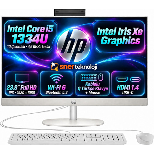 Proone 240 G10 9H6H6ETS5 I5-1335U 64 GB 512 GB SSD Iris Xe Graphics 23.8" Full Hd Windows 11 Pro All In One Pc