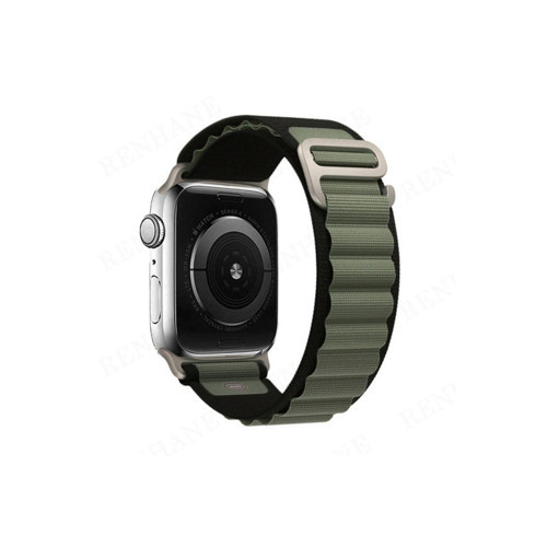 Watch 42mm Mountain Kordon - Siyah-yeşil
