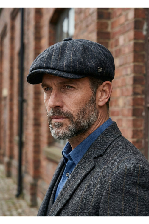 Erkek Kaşe 8 Köşe Kasket Şapka Klasik Retro- Peaky Blinders Tarzı Lastikli Standart Beden