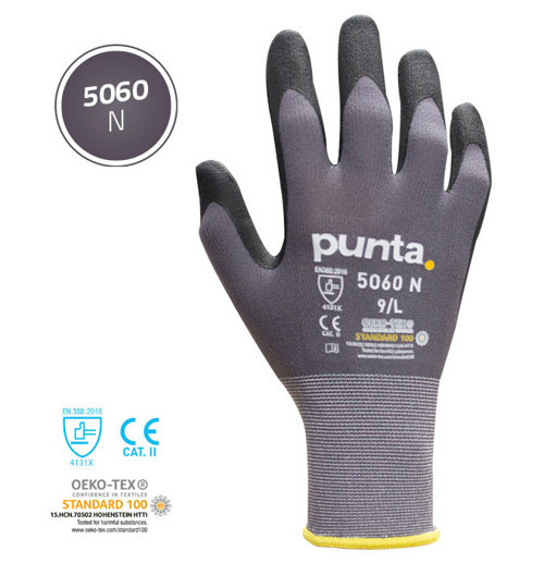 5060 N 15G Nylon/Spandex Aster Üzeri Mikro Köpük Nitril Kaplı İş Eldiven