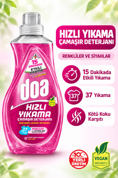 Sıvı Çamaşır Deterjanı Hızlı Yıkama Renkli Ve Siyah/1480 Ml
