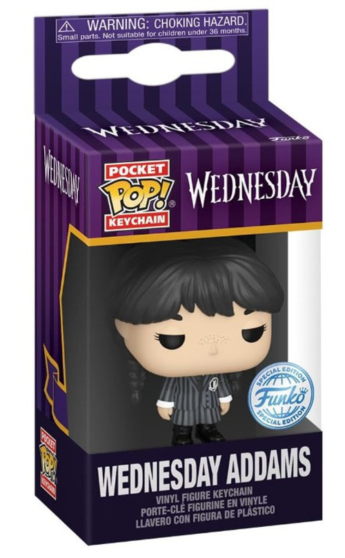 Pop Pocket Keychain Wednesday Addams