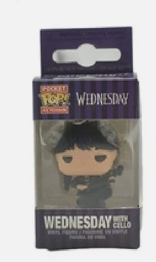 Pop Pocket Keychain Wednesday Addams With Cello
