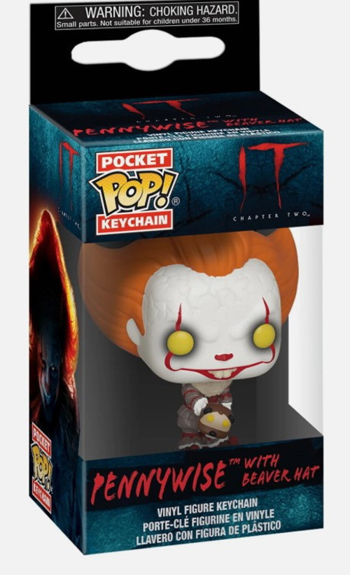 Pop Pocket Keychain IT Pennywise With Beaver Hat