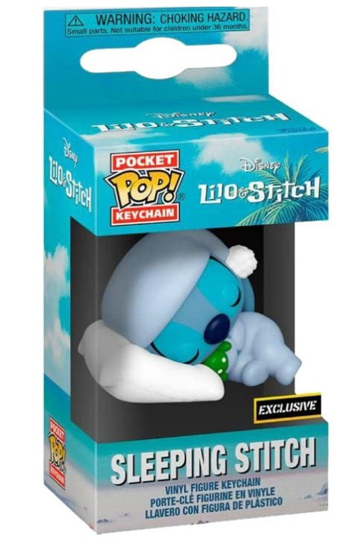 Pop Pocket Keychain Sleeping Stitch