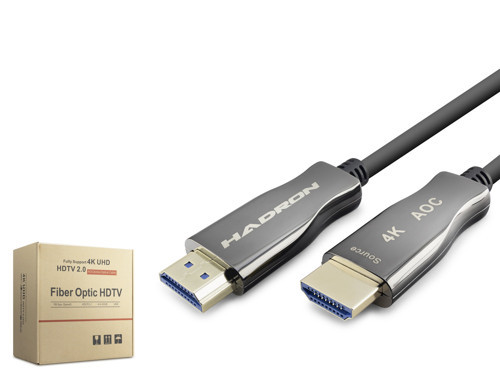 HDX2060 Fiber Optik HDMI 2.0 Kablo 4K 60 Hz 60 m Siyah Gri