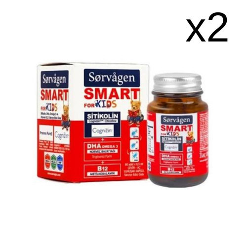 Smart Kids Sitikolin DHA 60 Kapsül x2 Adet