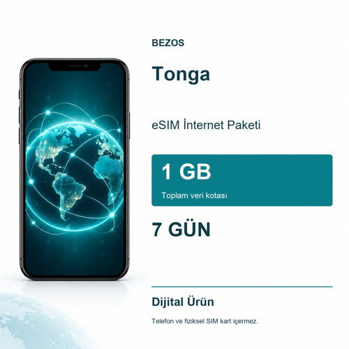 Tonga eSIM İnternet Paketi 1 GB 7 Gün