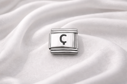 Ç Harfi Charm – Çelik Harfli Bileklik Aksesuarı , Kişiye Özel Modüler Takı