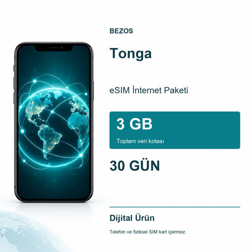 Tonga eSIM İnternet Paketi 3 GB 30 Gün