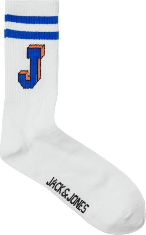 12250749 Jacsingle J Tennis Sock Sn Beyaz-Siyah