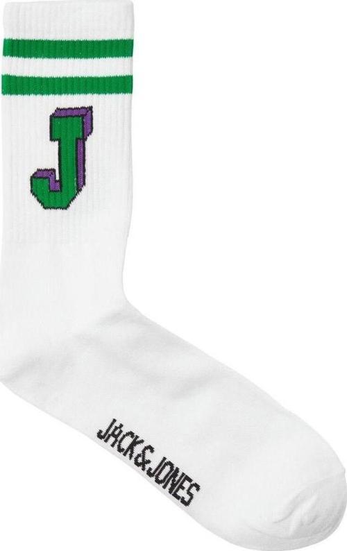 12250749 Jacsingle J Tennis Sock Sn Beyaz-Yeşil