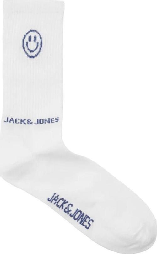 12252046 Jacsmiley Logo Tennis Sock Beyaz-İndigo
