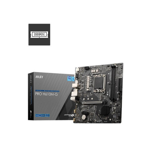 PRO H610M-G DDR5 5600MHZ 1XVGA 1XHDMI 1XDP 1XM.2 USB 3.2 MATX 1700P (12. / 13. VE 14. NESİL İŞLE
