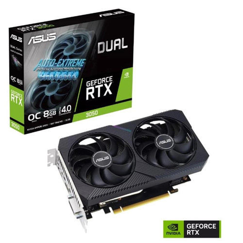 GEFORCE DUAL-RTX3050-O8G V2 8GB GDDR6 128BIT 1XHDMI 1XDVI 1XDP EKRAN KARTI