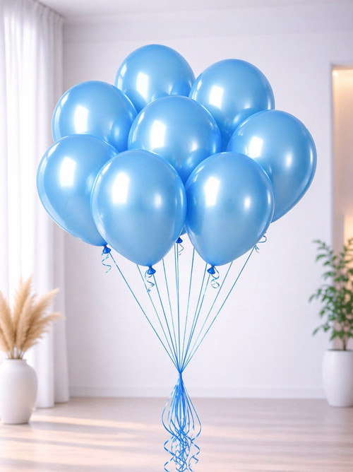 Metalik Mavi Balon 12 inch 30 Adet