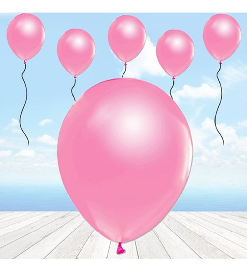 Metalik Pembe Balon 12 inch 20 Adet