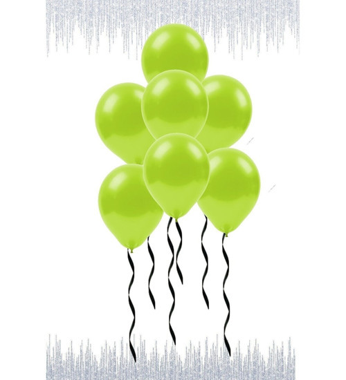 Metalik Açık Yeşil Balon 12 inch 5 Adet