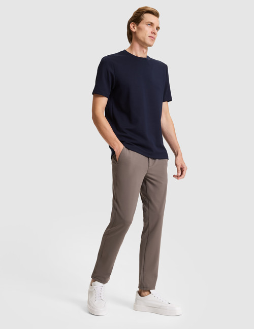 Vizon Slim Fit Beli Lastikli Kordonlu Jogger Kanvas Pantolon 50317281-VR052