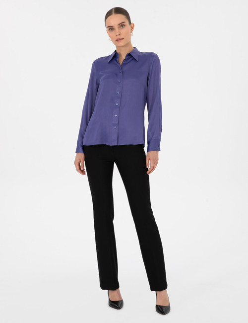 Siyah Flare Fit Kumaş Pantolon 50310395-VR046