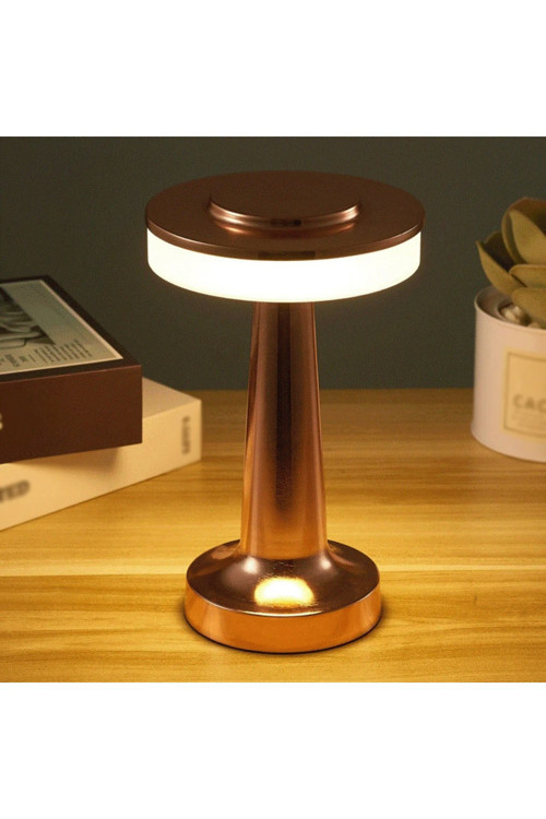 Şarjlı Dokunmatik Led Masa Lambası Metal Taşınabilir Gece Işığı Ev, Kafe, Restoran İçin