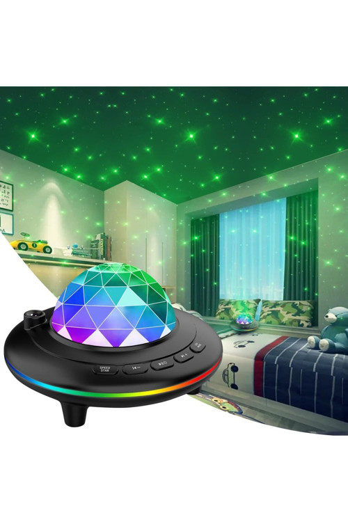 🌌Galaxy Bluetooth Hoparlör Gece Lambası-Müzik Senkron Led Yıldız Projektör-Uzaktan Kumandalı