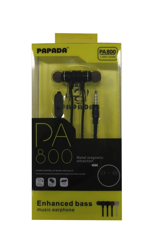 Papada PA800 Siyah Renk Mikrofonlu Mıknatıslı Kulaklık (KDO)