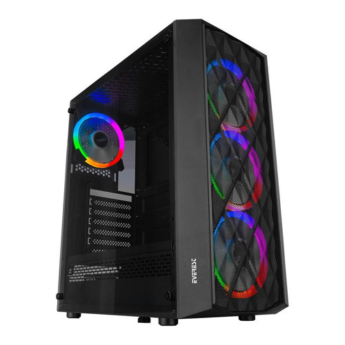 BUMPY 4-12cm RGB Fan Tempered Camlı ATX Mid-T Gaming Oyuncu Kasası (KDO)