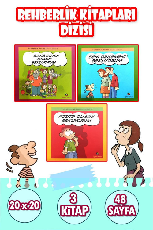 Harika Çocuk Rehberlik Kitapları Dizisi – 3 Kitap - Çocuklar İçin Güven, Dinleme ve Pozitif Düşünme Eğitimi – 48