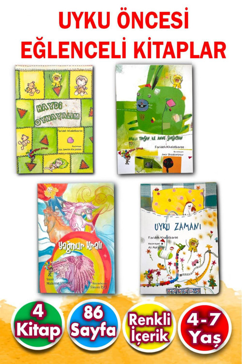 Harika Çocuk Uyku Öncesi Eğlenceli Hikayeler Seti – 4 Kitap 86 Sayfa Renkli İçerik 4-7 Yaş Çocuk Kitapları