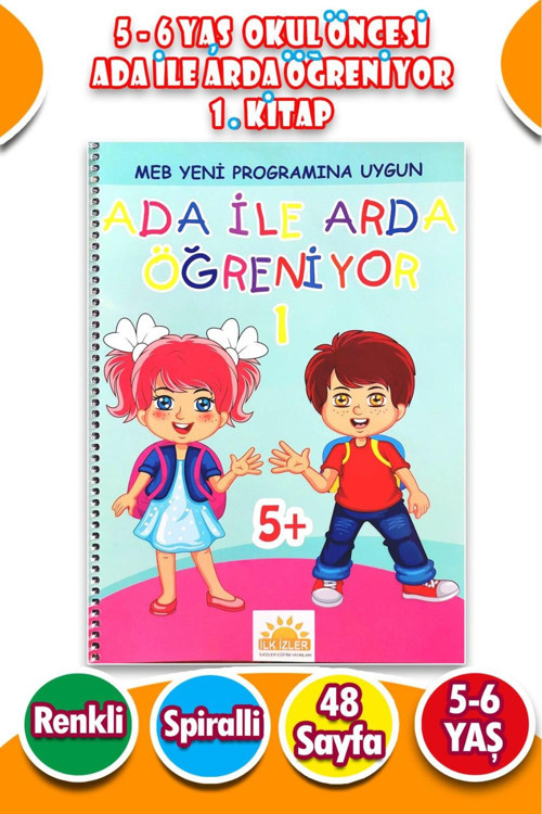 Harika Çocuk 4 - 7 Yaş Ada ile Arda Öğreniyor Seti 1. Kitap - 48 Sayfa