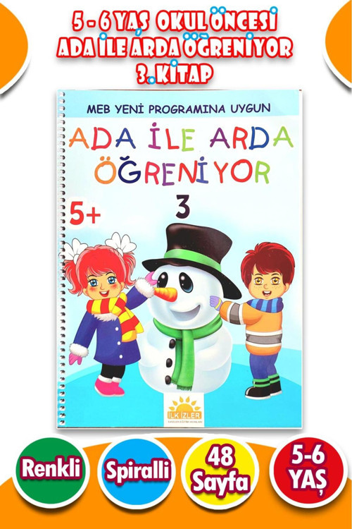 Harika Çocuk 4 - 7 Yaş Ada ile Arda Öğreniyor Seti 3. Kitap - 48 Sayfa