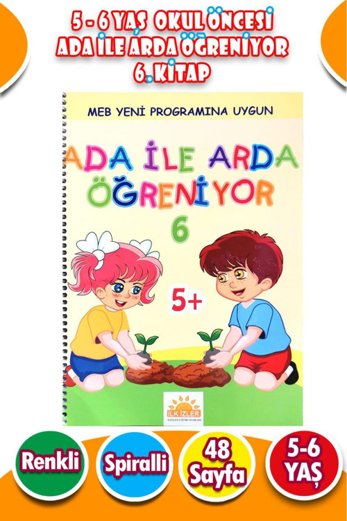 Harika Çocuk 4 - 7 Yaş Ada ile Arda Öğreniyor Seti 6. Kitap - 48 Sayfa