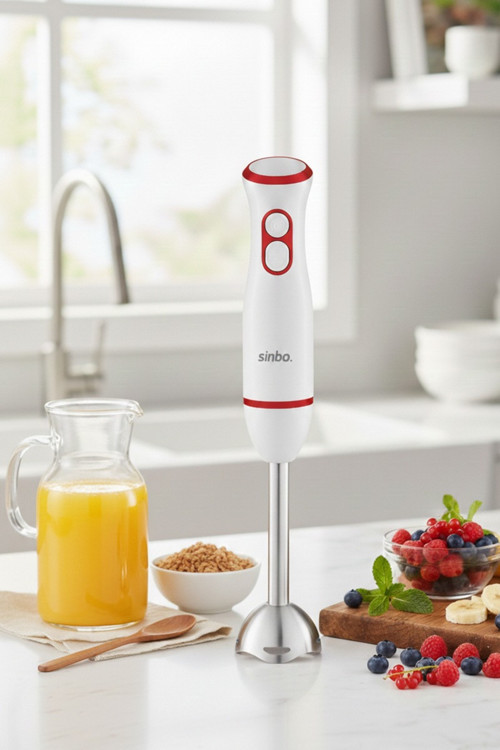 Shb 7514 Paslanmaz Çelik Bıçaklı El Blenderi, 400 Watt & Sessiz Motor & 2 Kademe Hız Ayarı