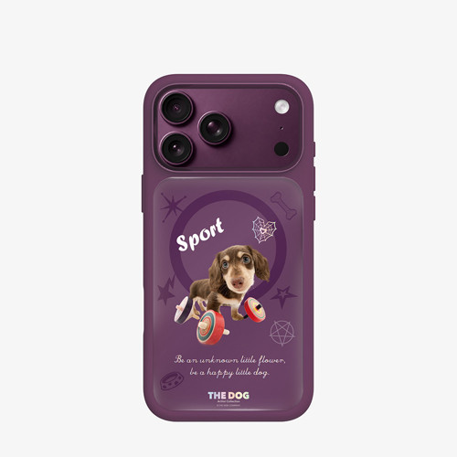 İphone 18 Pro Uyumlu Kılıf M-Safe Özellikli 3D Baskılı Tasarım The Dog Serisi Kapak Mor