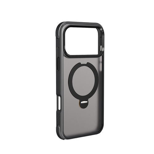 İphone 18 Pro Uyumlu Kılıf M-Safe Şarj Özellikli Standlı Eclat Kapak Siyah