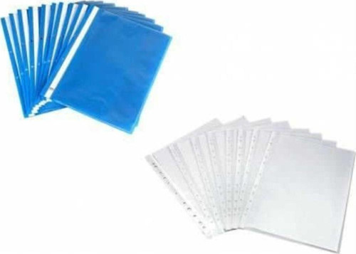 Telli Dosya Mavi 50 Adet + 2 Paket Poşet Dosya 100 Lü Paket