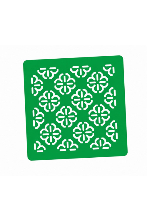 Sashiko Geometrik Çiçek Desenli Nakış Şablonu – Yeniden Kullanılabilir Kumaş İşleme Stencil